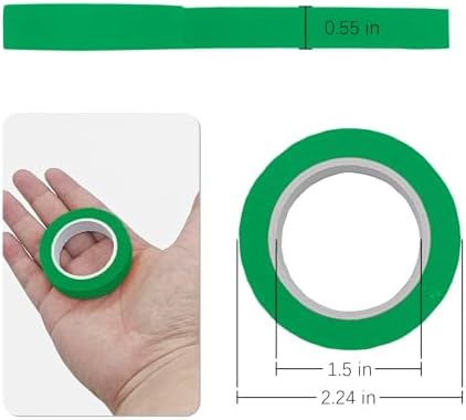UMETDO 8PCS Colored Masking Tape - Green Painters Tape, Tape for Kids Art Supplies, Great for Crafts, Labeling, DIY Decorative, 1/2 Inch Colored Tape Rolls- Tiny Size
