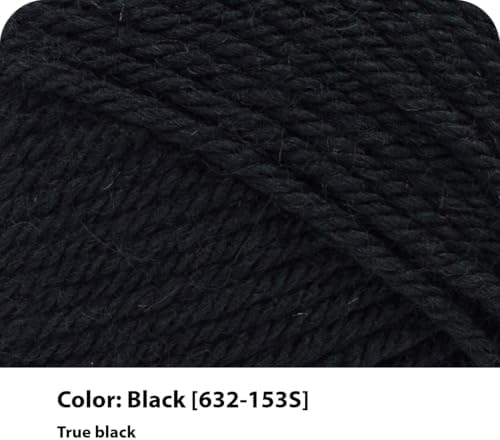 Lion Brand Yarn, Wool-Ease Recycled Crochet Yarn, Black, 3 Pack
