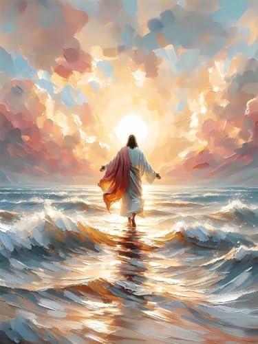EIBEILI Jesus Paint by Numbers Kit for Adults,DIY Wall Decor