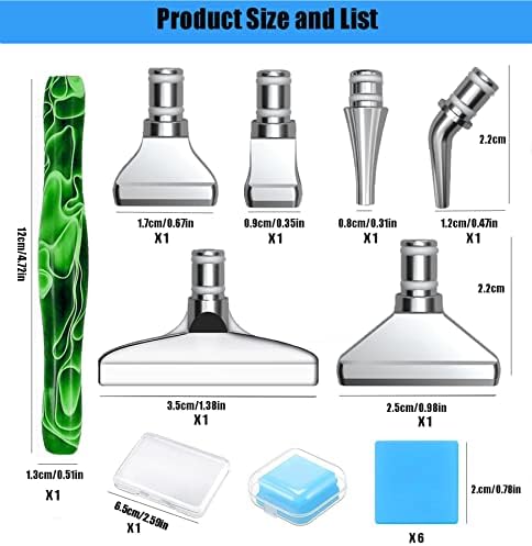 Heyseri Diamond Painting Pens, “Classic Wax Stylus” Diamond Art Pen, Gem Painting Tools Accessories, Gem Art Pen with Metal Tips for 5D Craft Nail