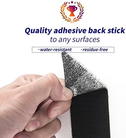 Art3d 4ft x 2 in. Hook and Loop Rolls Sticky Back, Heavy Duty