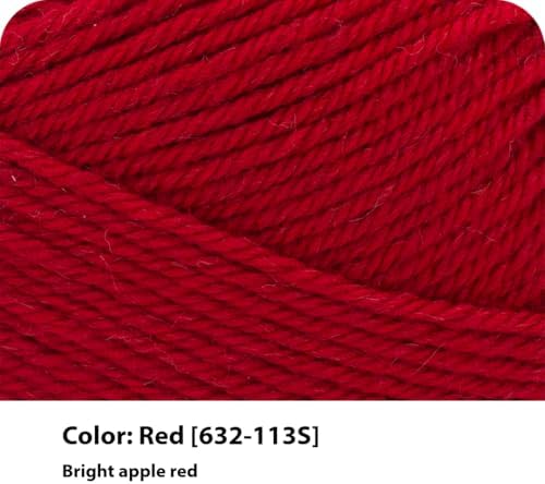 Lion Brand Yarn, Wool-Ease Recycled Crochet Yarn, Red, 3 Pack