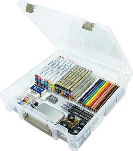 ArtBin Super Satchel 1-Compartment Craft Storage Box, Clear