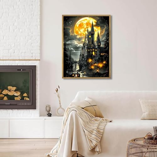 Diamond Art Kits for Adults, Castle Diamond Painting Kits 12x16 Inch