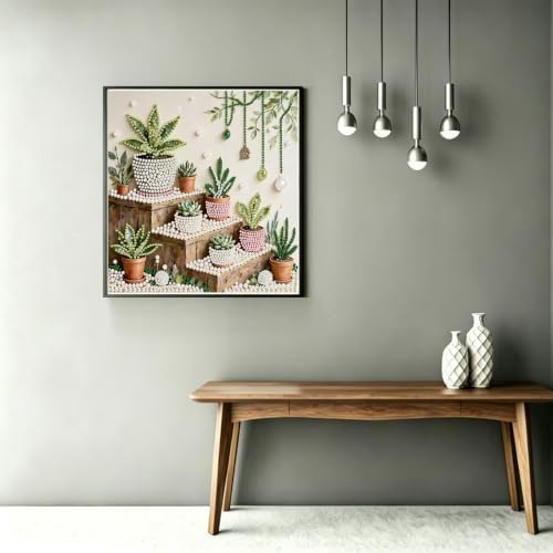 Potted Plant Pearl Painting Kits for Adults,Diamond Painting 11.8 x 11.8In