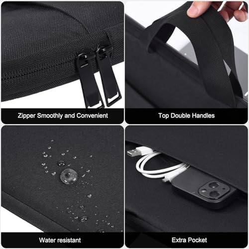 Drawing Tablet Sleeve Case Compatible with XPPen Artist 15.6 Pro, Huion KAMVAS Pro 16, Wacom Cintiq Pro 16/ Cintiq 16 Carrying Bag, Black