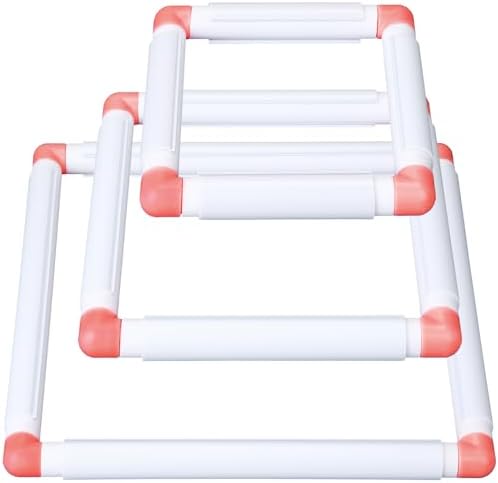 Janinka 3 Pcs Embroidery Hoop Cross Stitch Frames and Hoops, Red