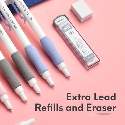MozArt Cute Mechanical Pencil Set 0.7mm 16PCS Pastel Aesthetic Girls