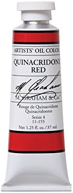 M. Graham Artist Oil Paint Quinacridone Red 1.25oz/37ml Tube