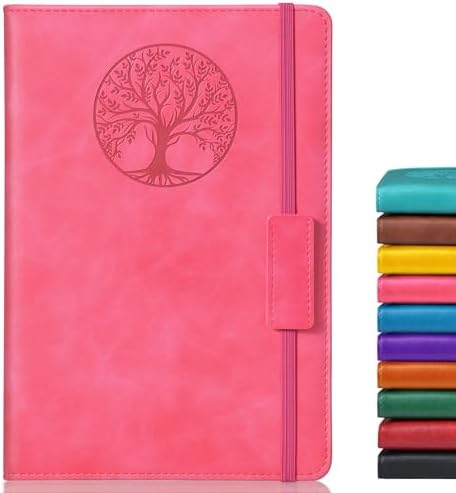 Biuwory Leather Journal Notebook,256 Thick Lined Pages,Hardcover 5.7"×8.3" | Vintage Journal for Women Men,Work,School,Business,Travel Diary,Note taking,College Ruled Writing,Daily Journaling Notebook