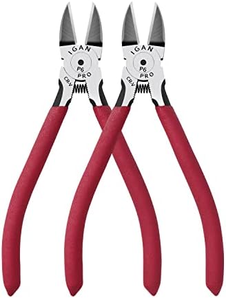 IGAN-P6 Wire Cutters (Pack of 2), 6-inch Ultra Sharp & Powerful Side-cutting Pliers with Longer Flush Cutting Edge, Ideal Wire Cutter for Crafts, Floral, Electrical & Any Clean Cut Needs
