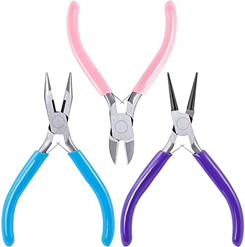 SONGIN 3 Pack Jewelry Pliers Set Tools for Jewelry Making and Repair