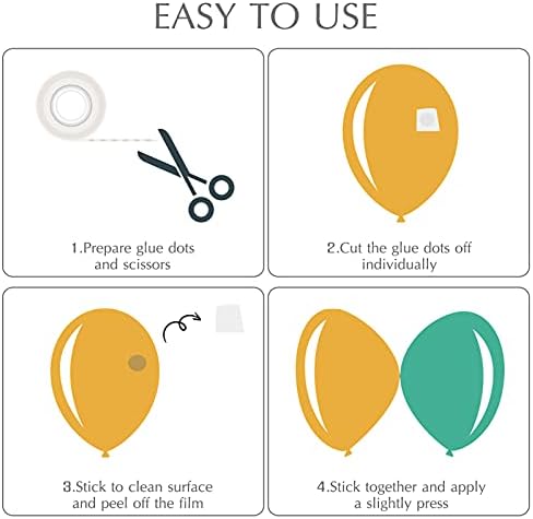 ALLFUN 1000 Pieces Glue Point Dots Double Sided Adhesive for Balloons Craft | Double Sided, Sticky, Removable, Clear