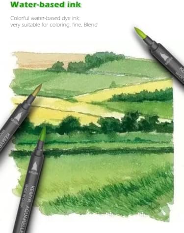 KEMYR Markers for Adult Coloring Books No Bleeding,120 Colors by Number
