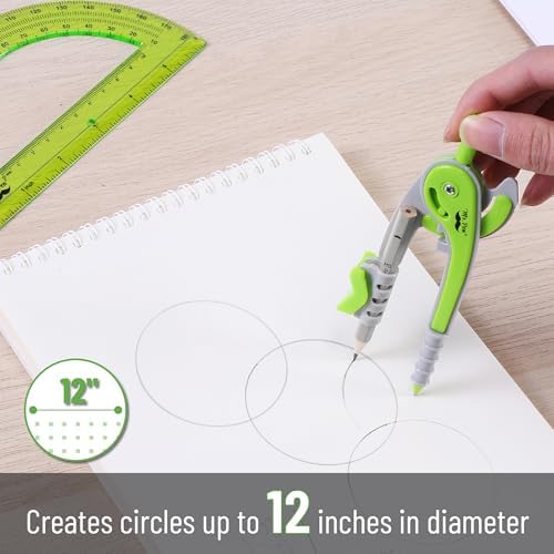 Mr. Pen- Geometry Compass and Protractor Set, 6 Inch Compass