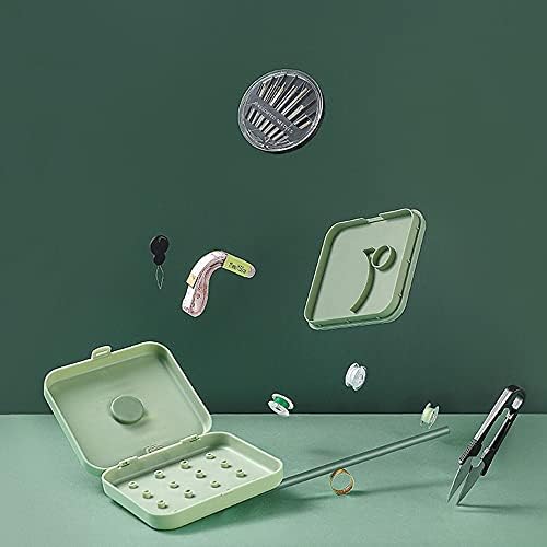 Small Sewing kit Travel Size, Mini Sewing Kits Storage-Box Gifts for Adults, Beginners DIY Easy Embroidery Thread Needle Accessories,Home and Hand Sewing Supplies, Basic Emergency Needle case (Green)