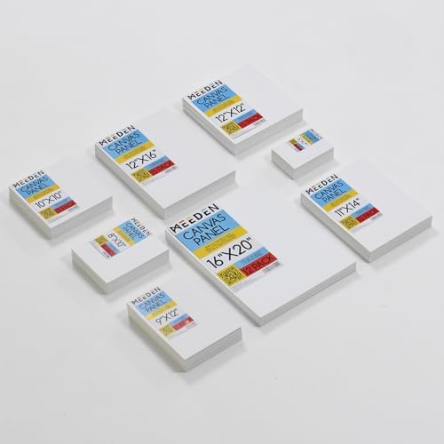 MEEDEN Canvas Boards for Painting White: 5"x7" 100% Cotton Canvas 36 Pack | Blank Paint Canvas Panels White Art Canvas Boards 8 Oz Gesso-Primed Artist Art Supplies for Oil Painting & Acrylic Pouring