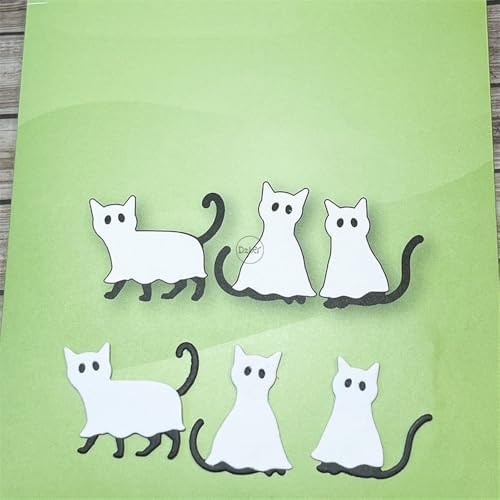 Halloween Animal Cats Metal Cutting Dies for Card Making