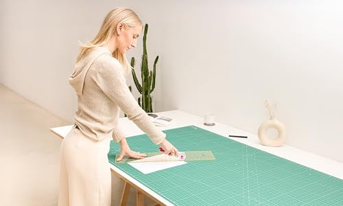 Elan Cutting Mat 36x72 Green, Extra Large Self Healing Cutting Mat 36 x 72 Inch, 5-Ply Craft Board Green, Hobby Board for Sewing and Quiltin