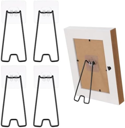 Xthrotsenk 4 Pcs Picture Frame Stand, Stainless Steel Picture Frame Stand