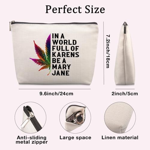 Funny Leaf Birthday Gifts for Women, Funny Gifts for Friends Travel Cosmetic Bag, Funny Birthday Gifts Christmas Farewell Graduation Friendship Gifts for Women Best Friends Sister Coworkers Bestie