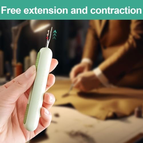 2024 Upgrade 2 in 1 Needle Threader Seam Ripper, Needle Threaders Seam Rippers for Sewing, Needle Threading and Seam Kit Seam Ripper Tool for Elderly and Sewing Enthusiasts（Pink）