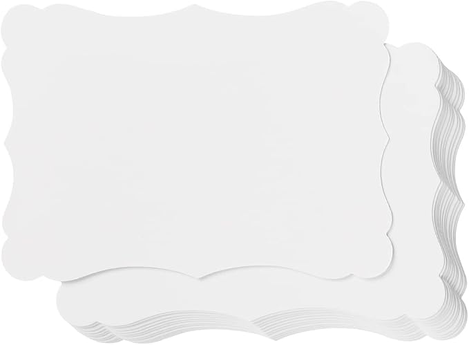 50 Pack Blank Kraft Greeting Cards, White, 4x6IN