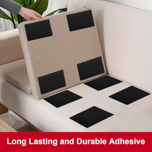 4x6 inch Hook and Loop Strips with Adhesive, Nylon Heavy Duty Hook and Loop Tape, Excellent Grip, Interlocking Tape,for Sewing, Crafting,DIY,Wall Adhesive Strips - 6 Sets