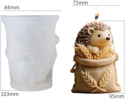 Cute Animal Cylinder Molds Silicone Wave Spiral Candle Mold - Silicone Resin Casting Molds for Candle & Resin & Soap Craft Supplies
