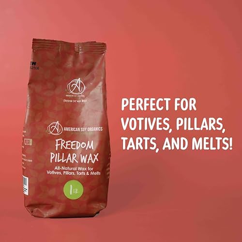 American Soy Organics Freedom Soy Pillar Wax Beads, 1 lb