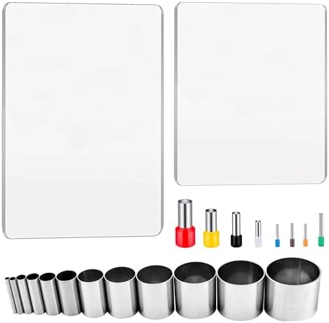 Yayatty Polymer Clay Tools, Acrylic Clay Roller, Acrylic Sheet, Rotary Cutting Mat, Round Polymer Clay Cutters with Clay Slicer Blade for Pottery and Sculpture, 22 PCS