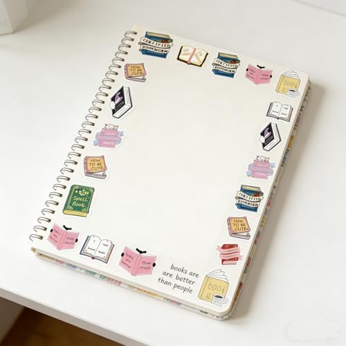 Reading Stickers,500pcs Reading Book Lover Roll Waterproof Vinyl Bookworm Decals for Water Bottle Laptop Scrapbooking Journaling Planner Cute Reading Gifts for Bookish