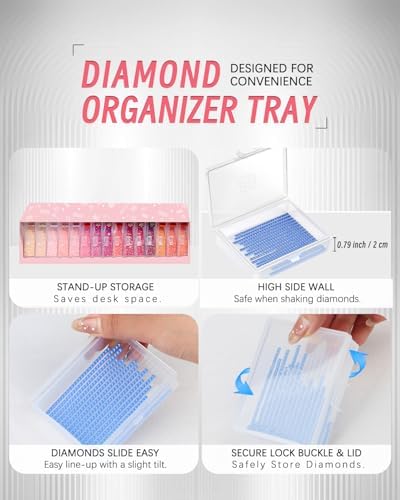 forever young 15PCS Diamond Painting Storage Containers Trays