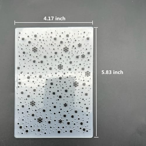 3D Plastic Embossing Folder Template Beautiful Christmas Snowflakes Texture A6 Size for Card Making DIY Scrapbooking Paper Crafting Handmade Crafts Scrapbooking Arts Supplies Scrapbook Decor