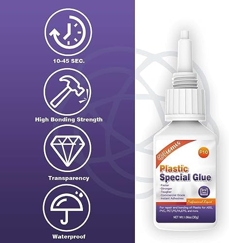30g Plastic Glue, Instant Super Glue for Plastic