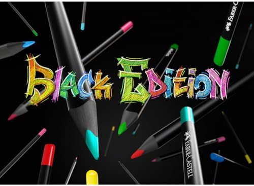 Faber-Castell Black Edition Colored Pencils, 100 Count, Storage Sleeve