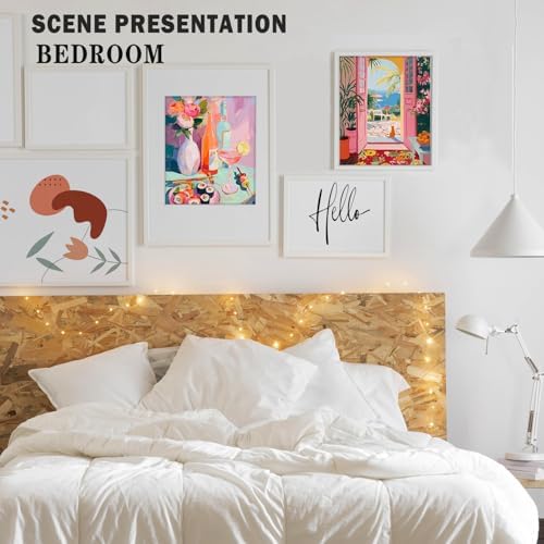 XUNLURY Coastal Orange Cat Diamond Art Kits 2 Pcs, Retro Summer Mediterranean Sushi Cocktail Diamond Painting Kits for Adults Beginners, Full Drill Diamonds Dots for Home Decor, 9.8x11.8 Inch