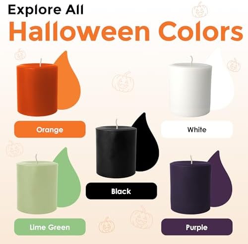 Halloween Candle Dye Chips, Soy & Paraffin Candle Making, 5 Colors