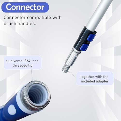 Paint Roller Kit 16PCS, 9&4 Inch Paint Roller with Adjustable 2-4FT Stainless Steel Extension Pole, Lint-Free Roller Covers, Paint Tray with 4 Liners, Roller Cleaner Tool, for Wall Ceiling Painting