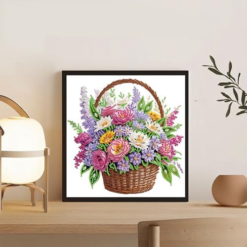 Flowers Diamond Art Kits for Adults Special Shape Diamond Painting