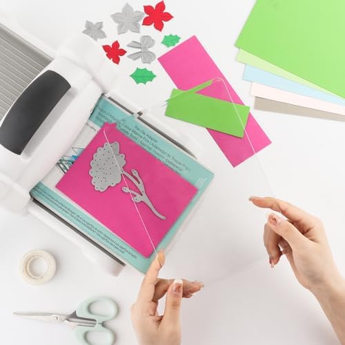 1Pair Standard Cutting Pads for Die Cutting Machine, 8 3/4 x 6 1/8 x 1/8 inch (22.5x15.5x0.3 cm) Clear Polycarbonate Plastic CuttingPlates Compatible with Big Shot Machine for Embossing Crafting