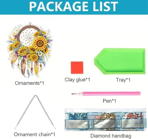 ARPADAMO Sunflower Diamond Art Kits for Adults, Acrylic Hanging Suncatcher