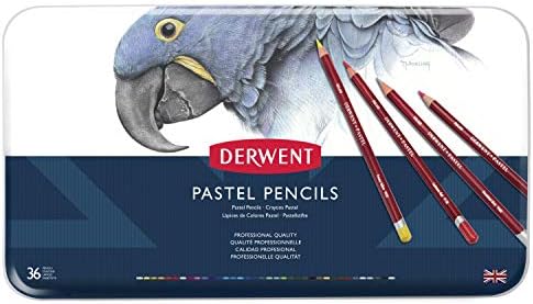 Derwent Pastel Pencils, 4mm Core, Metal Tin, 36 Count (0700307)