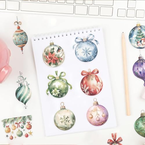 50 PCS Vintage Stickers, Aesthetic Travel Theme Vinyl Decals for Luggage, Journals, Scrapbooking, Waterproof Globe & Landmark Decor