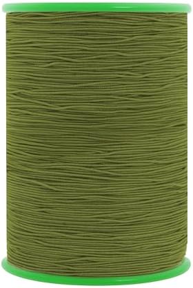 Mandala Crafts 0.6mm Olive Green Shirring Sewing Elastic Thread 546 Yds