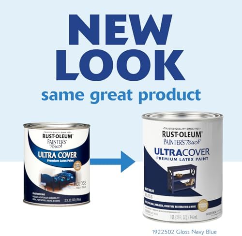 Rust-Oleum Brush On Paint Painter's Touch Latex, Gloss Navy Blue