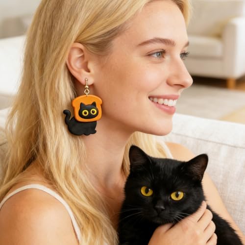 14Pcs Cat Polymer Clay Cutters Set Clay Earrings Cutters for Adults Polymer Jewelry Cutter with Earrings Accessories DIY Craft Supplies