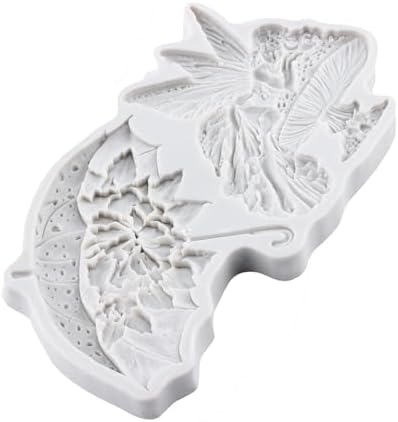 Flower Fairy Polymer Clay Molds Mushroom Elf Umbrella Silicone Mold