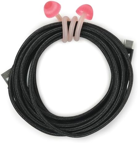 Genuine Fred TRIP WIRES, Mushroom Cable Ties, Set of 2, 4" long, Easily bends for holding and bundling, Multipurpose cord organizer for school, home, office, Cottagecore decor