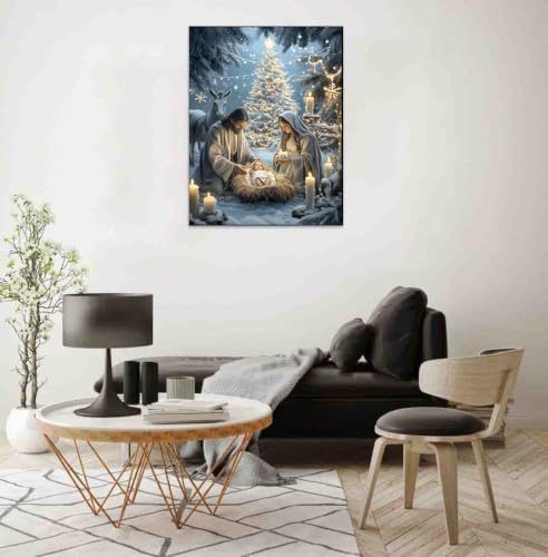 DYAIYYMQ Jesus Christ Stamped Cross Stitch Kit for Adults 15.7x11.8 inch